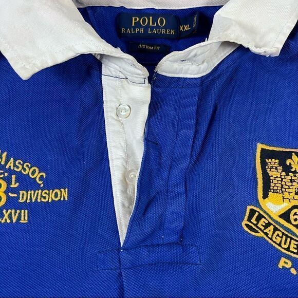 VINTAGE MENS Polo Ralph Lauren Custom Fit '67 Rugby League Tourney Polo XXL - Picture 4 of 6